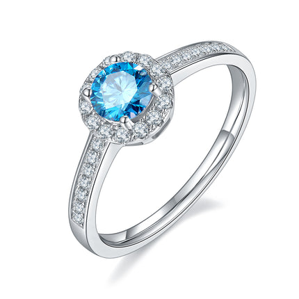 S925 silver moissanite women's ring