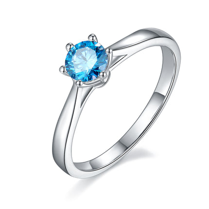 Six Prongs Moissanite Women's Ring