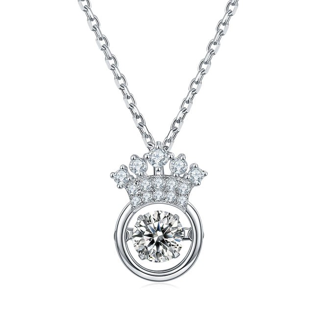 S925+ Crown Moissanite Necklace