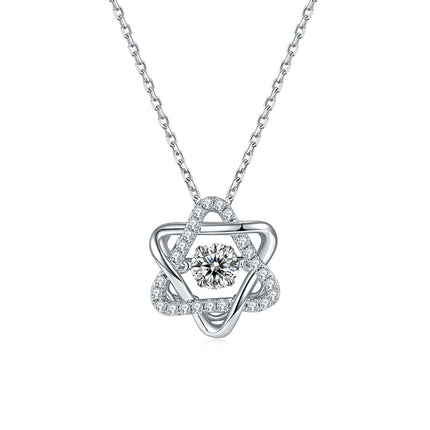 Hexagram Heart Moissanite Necklace