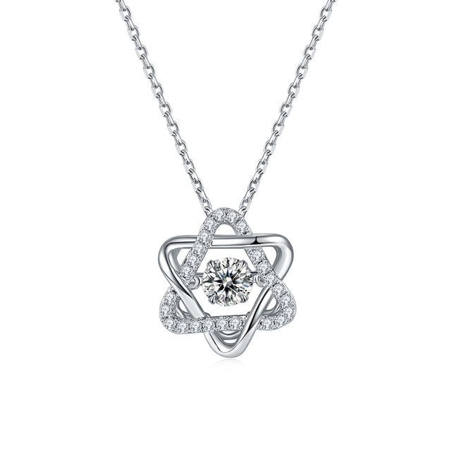 Hexagram Heart Moissanite Necklace