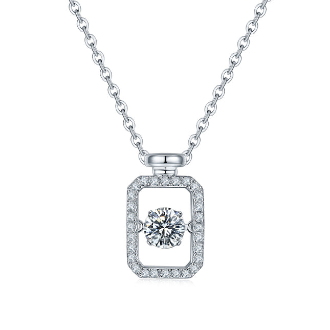 S925+Dream Perfume Bottle Moissanite Necklace