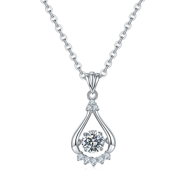 S925+bright eyes moissanite necklace