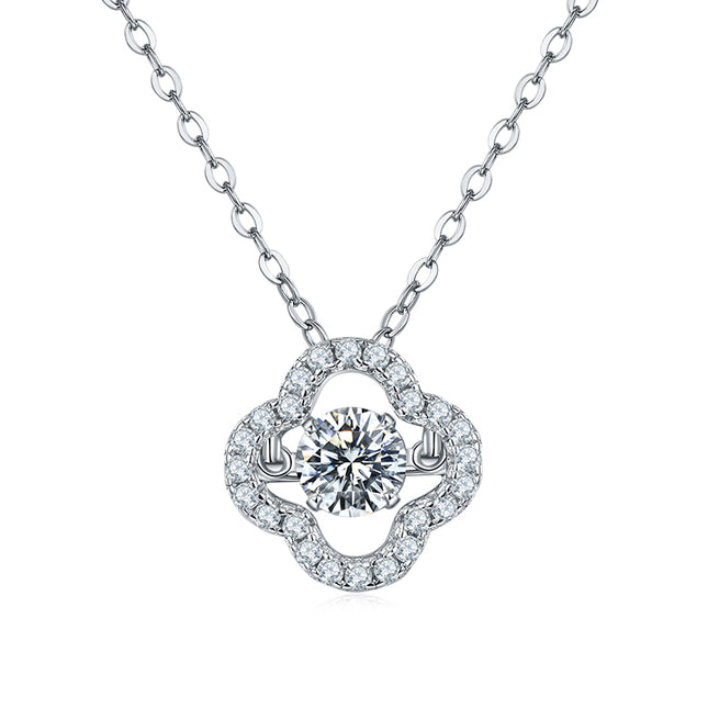 S925+ Clover Moissanite Necklace