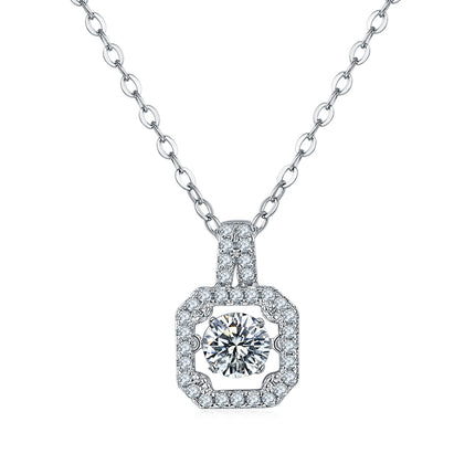 S925+Smart Princess Cut Moissanite Necklace