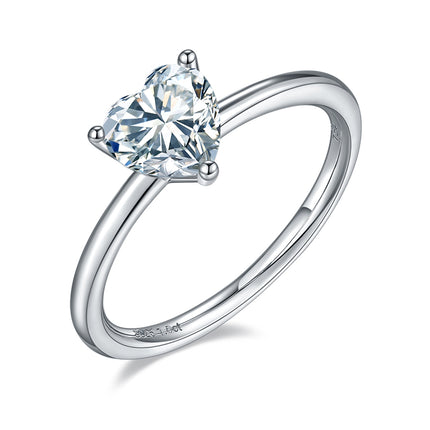 Classic Heart Moissanite Ladies Ring