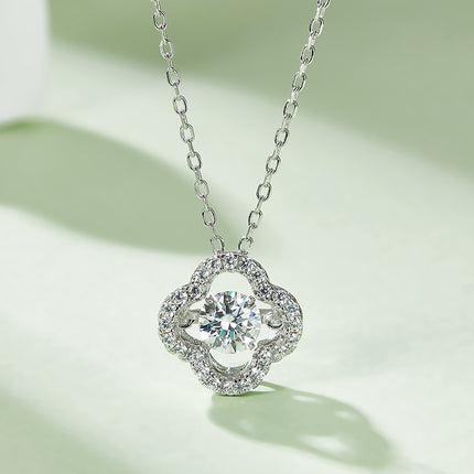 S925+ Clover Moissanite Necklace