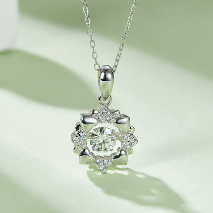 S925+Blooming Moissanite Necklace