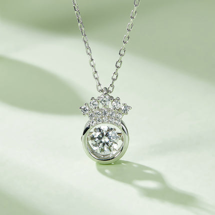 S925+ Crown Moissanite Necklace