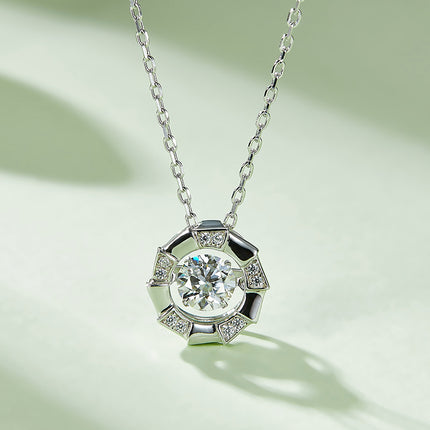 S925+Annual Ring Moissanite Necklace