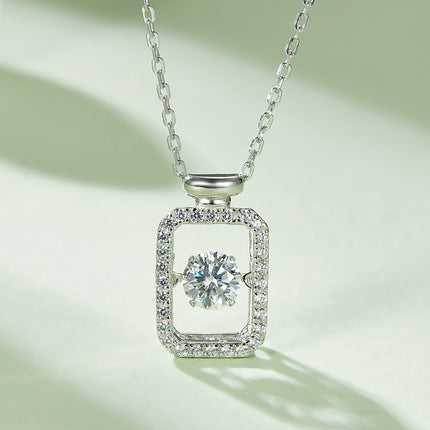 S925+Dream Perfume Bottle Moissanite Necklace