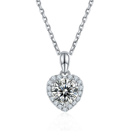 Love Forever Moissanite Pendant Stud Earring Set