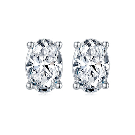 Classic Egg Moissanite Drop Earring Set