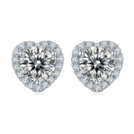 Love Forever Moissanite Pendant Stud Earring Set