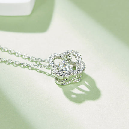 S925+ Clover Moissanite Necklace