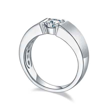 S925 Silver Moissanite Men's Ring