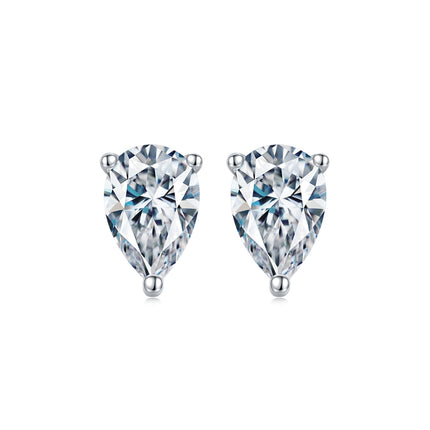 Classic Waterdrop Moissanite Dangle Stud Earring Set