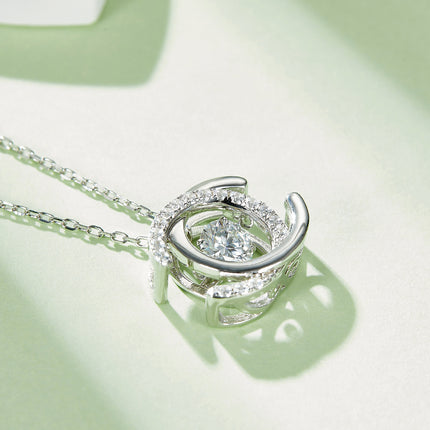 S925+Double C Moissanite Necklace