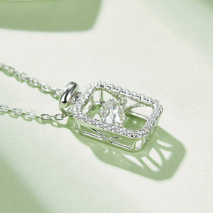 S925+Dream Perfume Bottle Moissanite Necklace