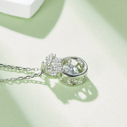 S925+ Crown Moissanite Necklace