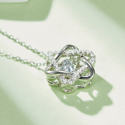 Hexagram Heart Moissanite Necklace