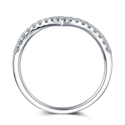 S925 Silver V Row Ring