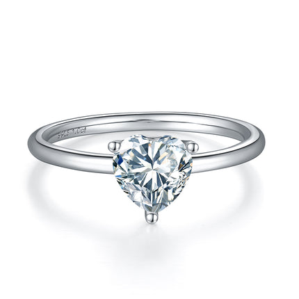 Classic Heart Moissanite Ladies Ring