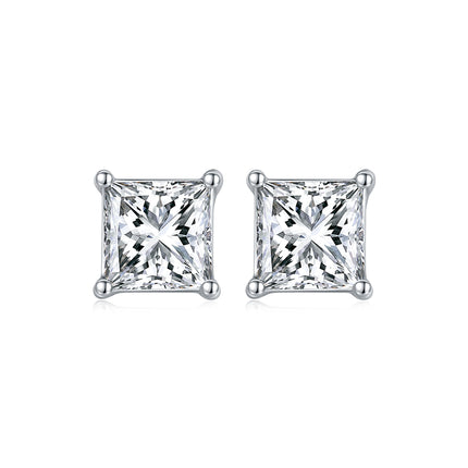 Classic Square Moissanite Drop Earring Set