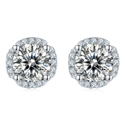 In the Mood for Love Moissanite Pendant Stud Earring Set