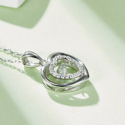 Guardian Heart Moissanite Necklace