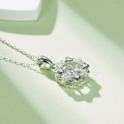 S925+Blooming Moissanite Necklace