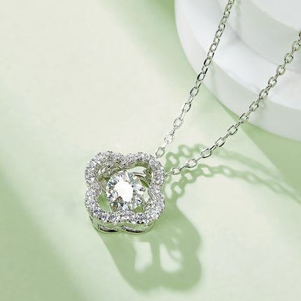 S925+ Clover Moissanite Necklace