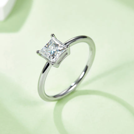 Classic Square Moissanite Women's Ring