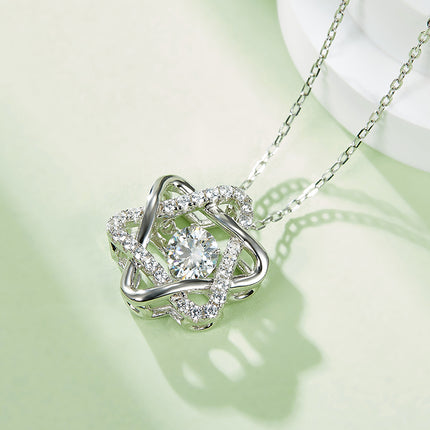 Hexagram Heart Moissanite Necklace