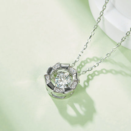 S925+Annual Ring Moissanite Necklace