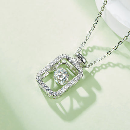 S925+Dream Perfume Bottle Moissanite Necklace