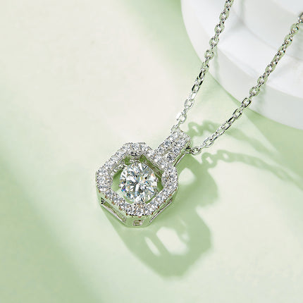 S925+Smart Princess Cut Moissanite Necklace