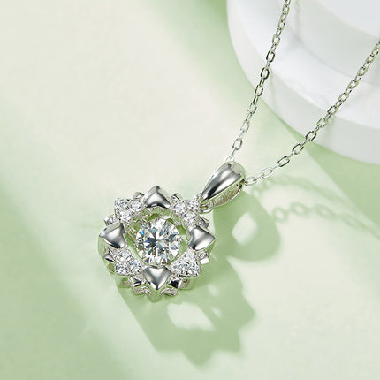 S925+Blooming Moissanite Necklace