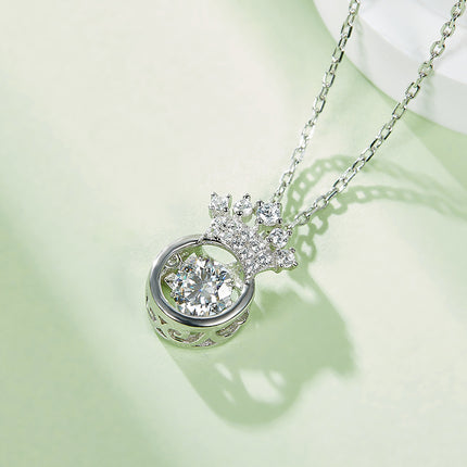 S925+ Crown Moissanite Necklace