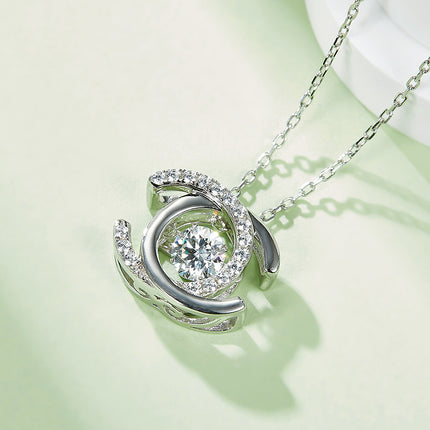 S925+Double C Moissanite Necklace