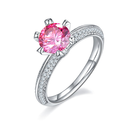 Flowers bloom and wealthMoissanite women's ring