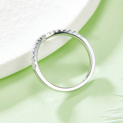 S925 Silver V Row Ring