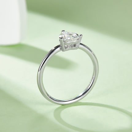 Classic Heart Moissanite Ladies Ring