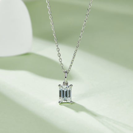 Classic Rectangular Moissanite Drop Earring Set