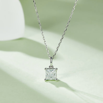 Classic Square Moissanite Drop Earring Set