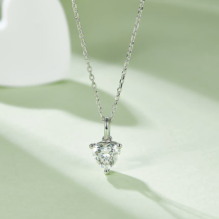 Classic Heart Moissanite Drop Earring Set