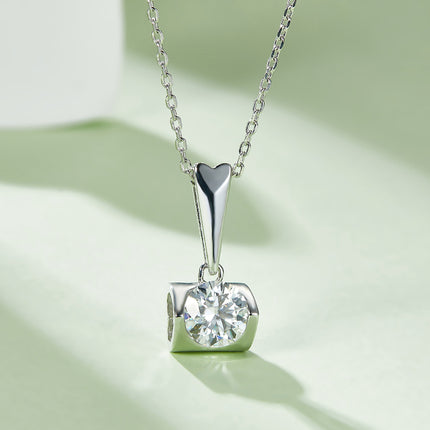 Angel Kiss Moissanite Pendant Stud Earring Set