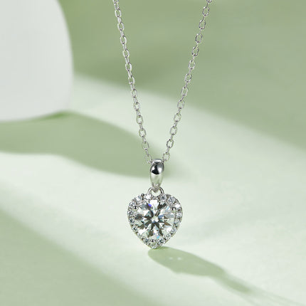 Love Forever Moissanite Pendant Stud Earring Set