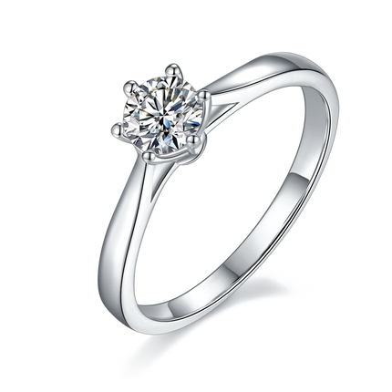 Six Prongs Moissanite Women's Ring