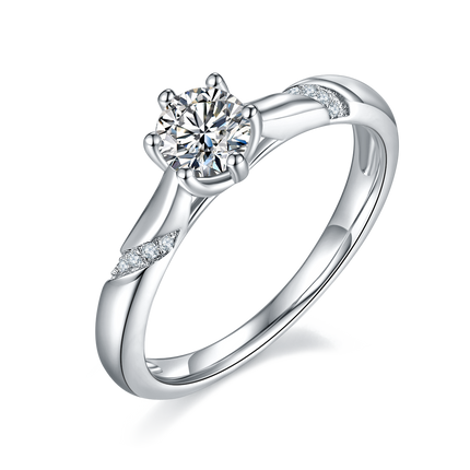 Micropaved moissanite women's ring